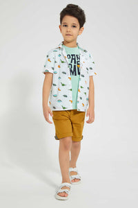 Redtag-Mustarad-Chino-Short-Chino-Shorts-Boys-2 to 8 Years