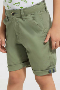 Redtag-Mint-Chino-Short-Chino-Shorts-Boys-2 to 8 Years