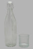 Redtag-Clear-Glass-Drink-Set-With-Metal-Stand-(6-Piece)-Category:Glasses,-Colour:White,-Filter:Home-Dining,-HMW-DIN-Drinkware,-New-In,-New-In-HMW-DIN,-Non-Sale,-S22C,-Section:Homewares-Home-Dining-