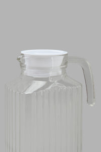 Redtag-Clear-Texture-Glass-Jug-Pitchers-Home-Dining-