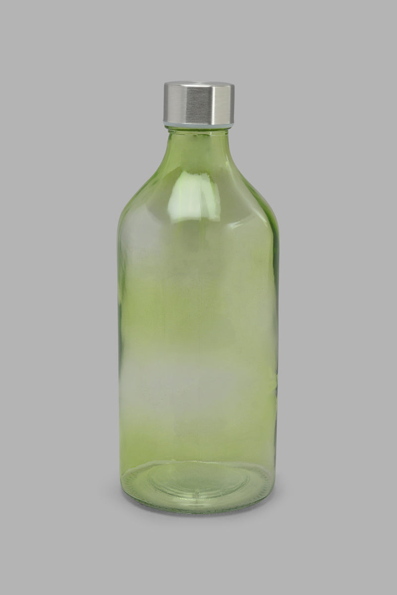 Redtag-Color-Glass-Bottle-Category:Bottles,-Colour:Green,-Filter:Home-Dining,-HMW-DIN-Drinkware,-New-In,-New-In-HMW-DIN,-Non-Sale,-S22C,-Section:Homewares-Home-Dining-