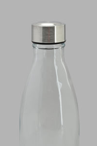 Redtag-Clear-Glass-Bottle-With-Metal-Lid-Category:Bottles,-Colour:White,-Filter:Home-Dining,-HMW-DIN-Drinkware,-New-In,-New-In-HMW-DIN,-Non-Sale,-S22C,-Section:Homewares-Home-Dining-