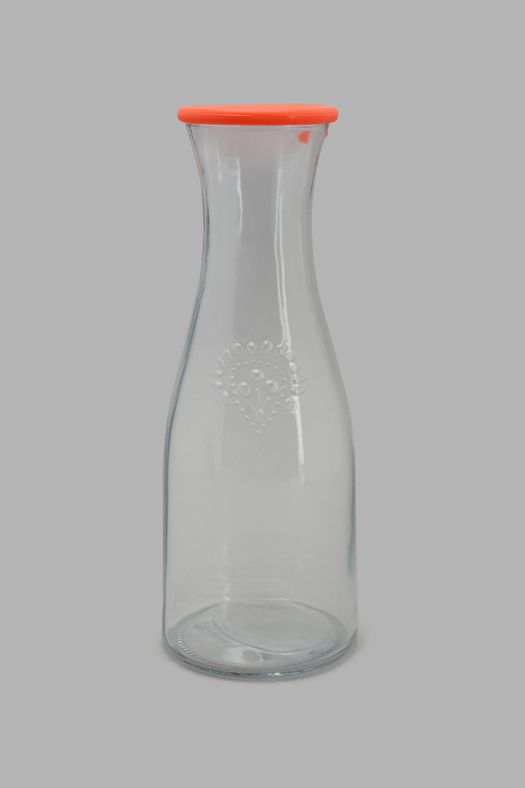 Redtag-Clear-Glass-Bottle-With-Silicone-Lid-Category:Bottles,-Colour:White,-Filter:Home-Dining,-HMW-DIN-Drinkware,-New-In,-New-In-HMW-DIN,-Non-Sale,-S22C,-Section:Homewares-Home-Dining-