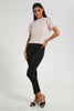 Redtag-Black-Pontie-Leggings-With-Button-Jeggings-Women's-