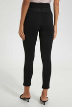 تنزيل الصورة على معرض الصور، Redtag-Black-Pontie-Leggings-With-Button-Jeggings-Women&#39;s-
