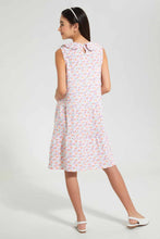 تنزيل الصورة على معرض الصور، Redtag-Pink-Floral-Print-Peterpan-Collar-Tiered-Dress-Dresses-Senior-Girls-9 to 14 Years
