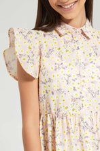 تنزيل الصورة على معرض الصور، Redtag-Pink-Floral-Shirt-Dress-Dresses-Senior-Girls-9 to 14 Years
