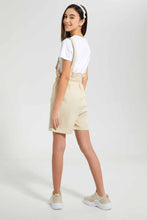 تنزيل الصورة على معرض الصور، Redtag-Beige/White-Twofer-Capri-Length-Jumpsuit-Jumpsuits-Senior-Girls-9 to 14 Years
