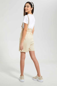 Redtag-Beige/White-Twofer-Capri-Length-Jumpsuit-Jumpsuits-Senior-Girls-9 to 14 Years