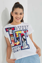 تنزيل الصورة على معرض الصور، Redtag-White-Looney-Tunes-T-Shirt-Graphic-T-Shirts-Senior-Girls-9 to 14 Years
