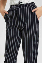 Load image into Gallery viewer, Redtag-Black/White-Stripes-Harem-Pant-Harem-Pants-Senior-Girls-9 to 14 Years
