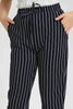 Redtag-Black/White-Stripes-Harem-Pant-Harem-Pants-Senior-Girls-9 to 14 Years