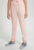 Redtag-Pink/White-Stripes-Harem-Pant-Harem-Pants-Senior-Girls-9 to 14 Years