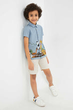 Load image into Gallery viewer, Redtag-Beige-Cotton-Slub-Pullon-Short-Chino-Shorts-Boys-2 to 8 Years
