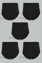 تنزيل الصورة على معرض الصور، Redtag-Black-Plain-Mama-Briefs-(5-Pack)-365,-Category:Briefs,-Colour:Black,-Filter:Women&#39;s-Clothing,-New-In,-New-In-Women,-Non-Sale,-Section:Women,-Women-Briefs-Women&#39;s-
