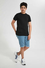 تنزيل الصورة على معرض الصور، Redtag-Light-Wash-Pull-On-Short-Denim-Shorts-Senior-Boys-9 to 14 Years
