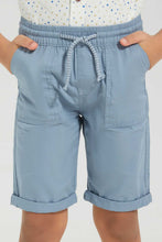تنزيل الصورة على معرض الصور، Redtag-Blue-Pullon-Short-Chino-Shorts-Boys-2 to 8 Years
