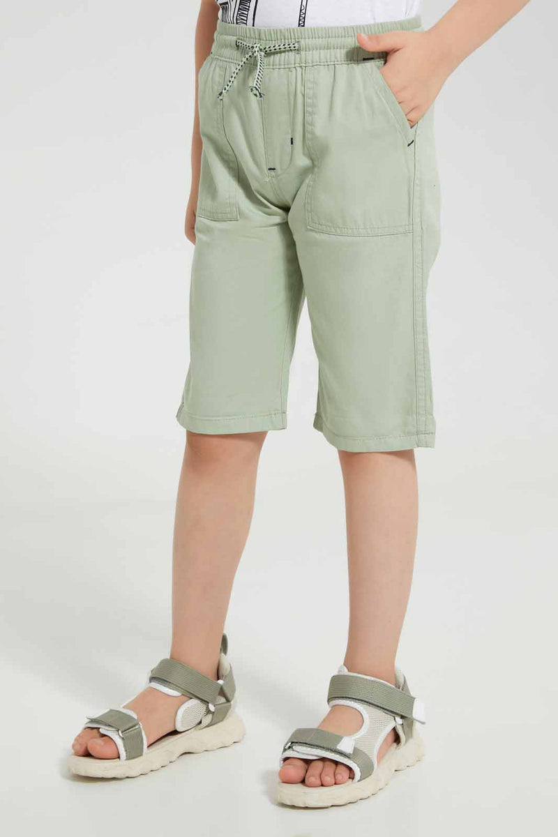 Redtag-Mint-Pullon-Short-Chino-Shorts-Boys-2 to 8 Years