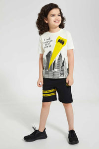 Redtag-White-Batman-Pocket-T-Shirt-Character-T-Shirts-Boys-2 to 8 Years