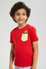 تنزيل الصورة على معرض الصور، Redtag-Red-Minions-Pocket-T-Shirt-Character-T-Shirts-Boys-2 to 8 Years
