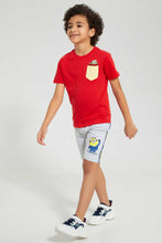 تنزيل الصورة على معرض الصور، Redtag-Red-Minions-Pocket-T-Shirt-Character-T-Shirts-Boys-2 to 8 Years
