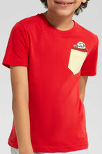 تنزيل الصورة على معرض الصور، Redtag-Red-Minions-Pocket-T-Shirt-Character-T-Shirts-Boys-2 to 8 Years
