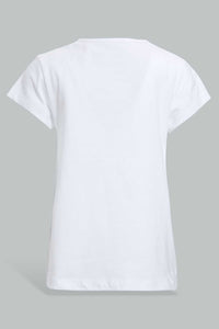 Redtag-White-Apple-Pleacement-Print-T-Shirt-Graphic-T-Shirts-Infant-Girls-3 to 24 Months