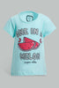 Redtag-Mint-Watermelon-Placement--Print-T-Shirt-Graphic-T-Shirts-Infant-Girls-3 to 24 Months