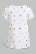 تنزيل الصورة على معرض الصور، Redtag-White-Fruits-Printed-T-Shirt-Graphic-T-Shirts-Infant-Girls-3 to 24 Months
