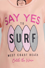 تنزيل الصورة على معرض الصور، Redtag-Coral-Surf-Board-Placement-Print-T-Shirt-Graphic-T-Shirts-Infant-Girls-3 to 24 Months
