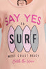 Redtag-Coral-Surf-Board-Placement-Print-T-Shirt-Graphic-T-Shirts-Infant-Girls-3 to 24 Months