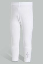 Load image into Gallery viewer, Redtag-White-Solid-Legging-Leggings-Infant-Girls-3 to 24 Months
