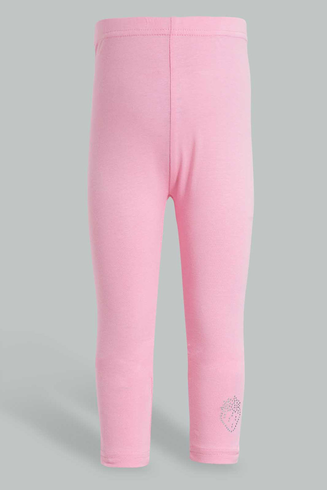 Redtag-Pink-Solid-Legging-Leggings-Infant-Girls-3 to 24 Months