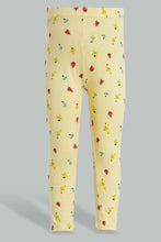 Load image into Gallery viewer, Redtag-Yellow-Printed-Legging-Leggings-Infant-Girls-3 to 24 Months
