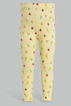 Load image into Gallery viewer, Redtag-Yellow-Printed-Legging-Leggings-Infant-Girls-3 to 24 Months
