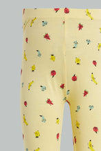 Load image into Gallery viewer, Redtag-Yellow-Printed-Legging-Leggings-Infant-Girls-3 to 24 Months
