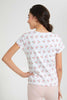 Redtag-White-Floral-Jacquard-Top-All-Over-Prints-Senior-Girls-9 to 14 Years