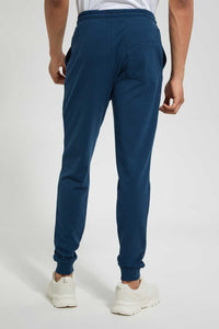 Redtag-Navy-Pique-Jog-Pant-Joggers-Men's-