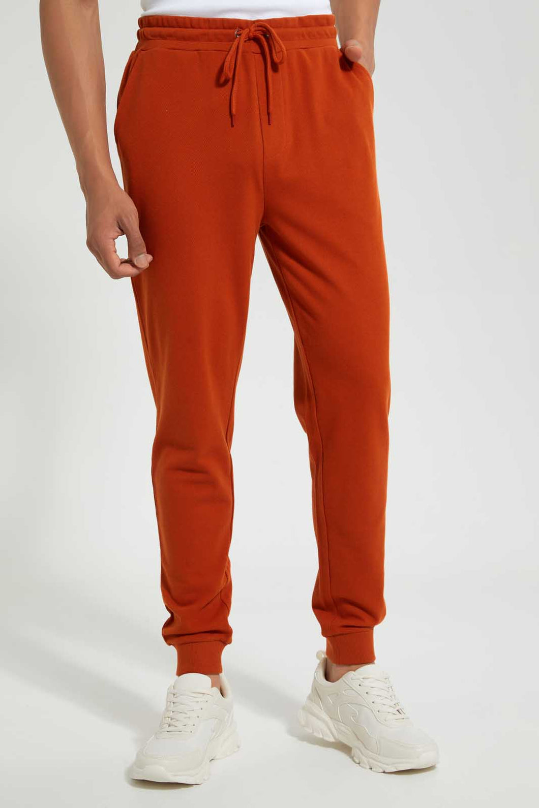 Redtag-Rust-Pique-Jog-Pant-Joggers-Men's-