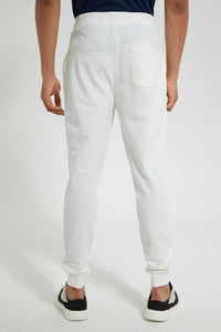 Redtag-White-Pique-Jog-Pant-Joggers-Men's-