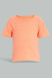 Redtag-Blue-And-Pink-Snow-Yarn-T-Shirt-(2-Pack)-Plain-Infant-Boys-3 to 24 Months