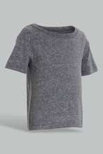 Load image into Gallery viewer, Redtag-Navy-And-Ecru-Snow-Yarn-T-Shirt-(2-Pack)-Plain-Infant-Boys-3 to 24 Months
