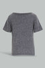 Redtag-Navy-And-Ecru-Snow-Yarn-T-Shirt-(2-Pack)-Plain-Infant-Boys-3 to 24 Months