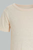 Redtag-Navy-And-Ecru-Snow-Yarn-T-Shirt-(2-Pack)-Plain-Infant-Boys-3 to 24 Months