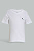 Redtag-Navy-And-White-Slub-T-Shirt-(2-Pack)-Plain-Infant-Boys-3 to 24 Months