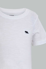 Load image into Gallery viewer, Redtag-Navy-And-White-Slub-T-Shirt-(2-Pack)-Plain-Infant-Boys-3 to 24 Months
