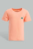 Redtag-Pink-And-Green-Slub-T-Shirt-(2-Pack)-Category:T-Shirts,-Colour:Pink,-Filter:Infant-Boys-(3-to-24-Mths),-INB-T-Shirts,-New-In,-New-In-INB-APL,-Non-Sale,-S22C,-Section:Kidswear,-VLM-Infant-Boys-