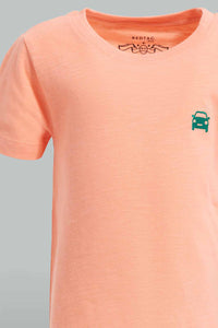 Redtag-Pink-And-Green-Slub-T-Shirt-(2-Pack)-Category:T-Shirts,-Colour:Pink,-Filter:Infant-Boys-(3-to-24-Mths),-INB-T-Shirts,-New-In,-New-In-INB-APL,-Non-Sale,-S22C,-Section:Kidswear,-VLM-Infant-Boys-