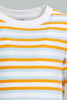 Redtag-Red-Navy-Aqua-Striped-Ss-T-Shirt-Striped-Infant-Boys-3 to 24 Months