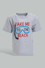 تنزيل الصورة على معرض الصور، Redtag-Grey-Beach-Ss-T-Shirt-Graphic-Prints-Infant-Boys-3 to 24 Months
